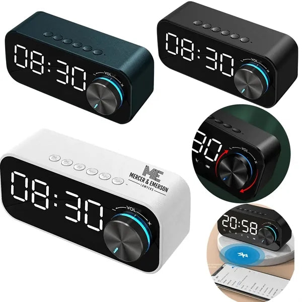 LED Bluetooth Speaker with Alarm Clock