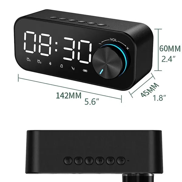 LED Bluetooth Speaker with Alarm Clock