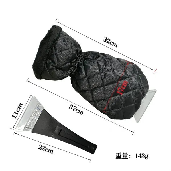 Waterproof Snow Ice Scraper with Glove for Car Windshield