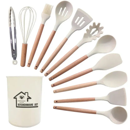 12Pcs Silicone Kitchen Utensils