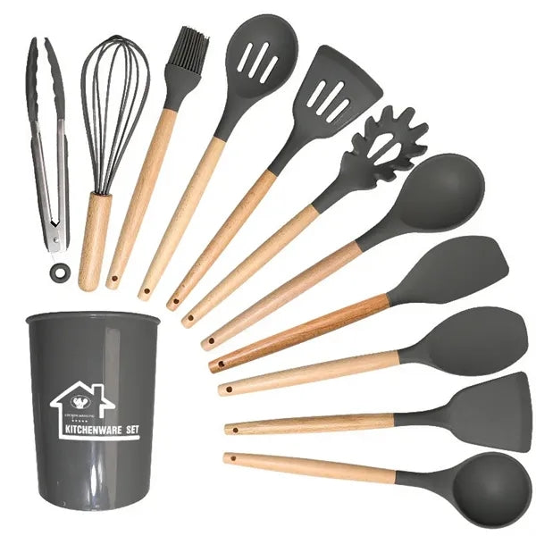 12Pcs Silicone Kitchen Utensils