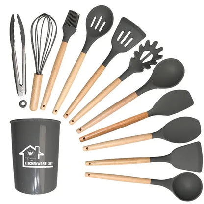 12Pcs Silicone Kitchen Utensils