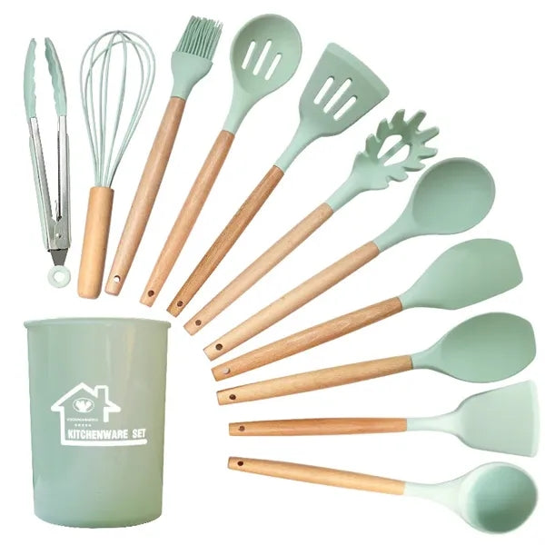 12Pcs Silicone Kitchen Utensils