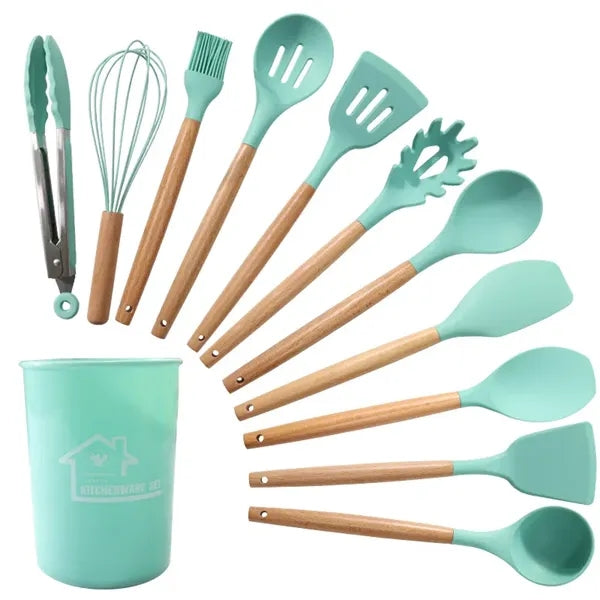12Pcs Silicone Kitchen Utensils