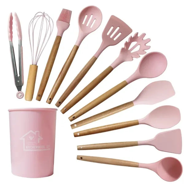 12Pcs Silicone Kitchen Utensils