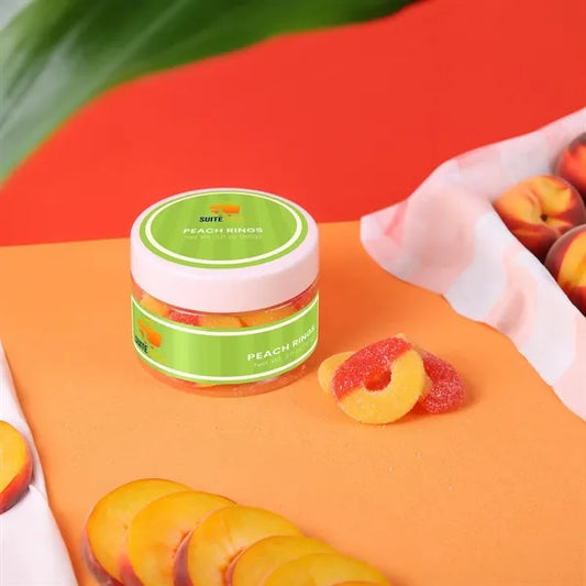 Albanese Gummi Peach Rings: Small Jar