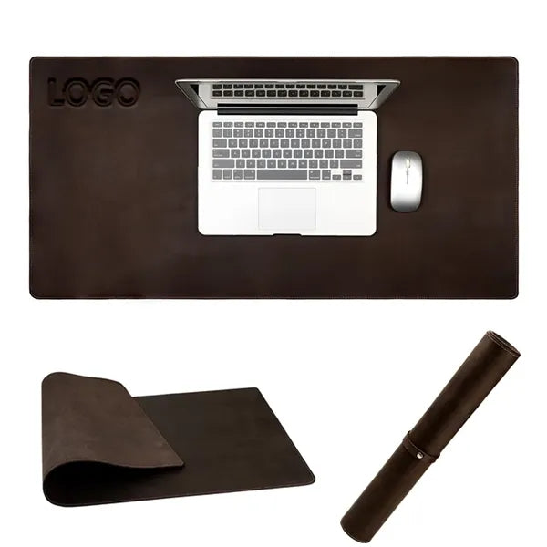 Non-Slip Large Handcrafted Crazy Horse Leather Mouse Pad