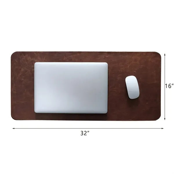 Non-Slip Large Handcrafted Crazy Horse Leather Mouse Pad