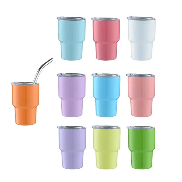 3oz Tumbler Shot Glass with Lid & Straw