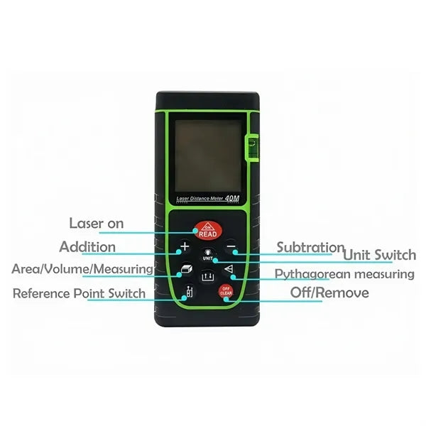 40M Digital Laser Rangefinder Electronic Ruler Infrared Ray