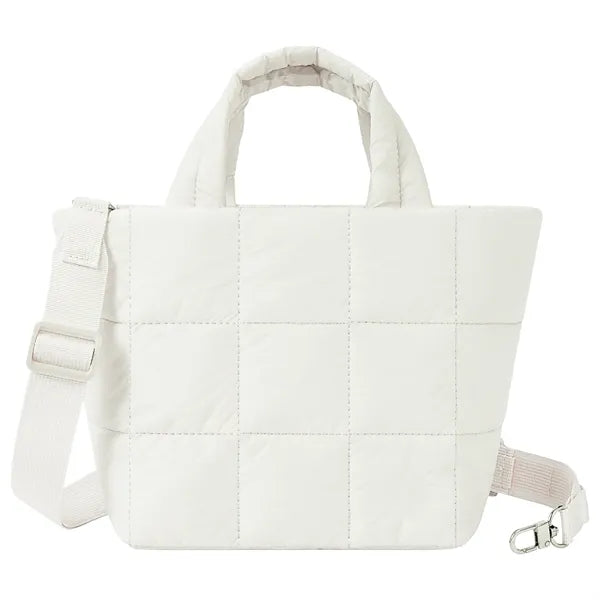 Puffer Tote Bag with Adjustable Strap