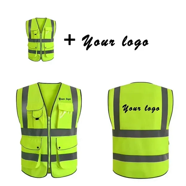 High Visibility Polyester Reflective Safety Vest