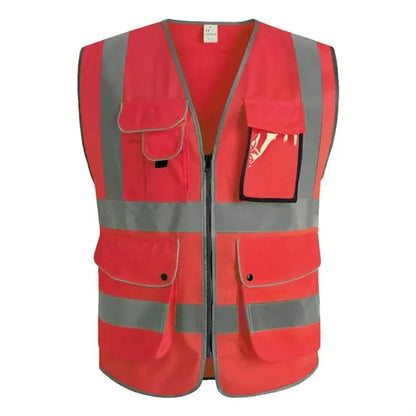 High Visibility Polyester Reflective Safety Vest