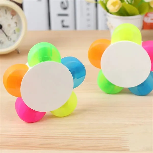 5-In-1 Multicolor Flower Shape Highlighter Marker Pen