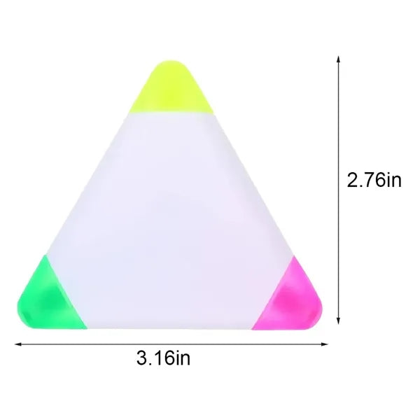 3-In-1 Portable Triangle Three-Color Highlighter Marker Pen