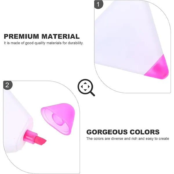 3-In-1 Portable Triangle Three-Color Highlighter Marker Pen