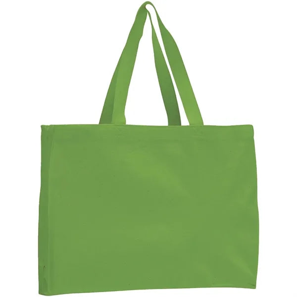 12 oz. Cotton Canvas Gusset Tote Bag (15"x12"X4")