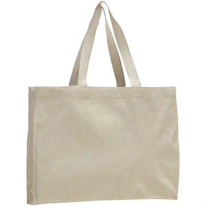 12 oz. Cotton Canvas Gusset Tote Bag (15"x12"X4")