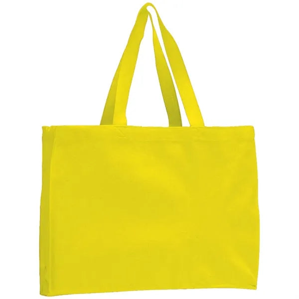 12 oz. Cotton Canvas Gusset Tote Bag (15"x12"X4")