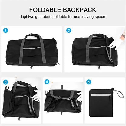 Foldable Duffle Gym Bag with Shoe Compartment