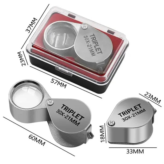 30X Glass Loupe Foldable