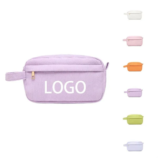 Corduroy Travel Cosmetic Bag