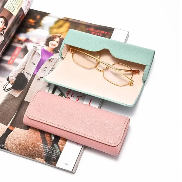 Leather Glasses Case Hard Shell