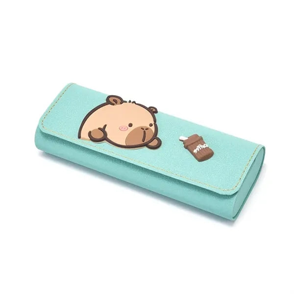 Leather Glasses Case Hard Shell