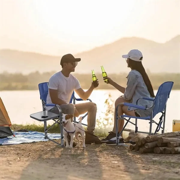 Portable Folding Camping Chair with Side Table