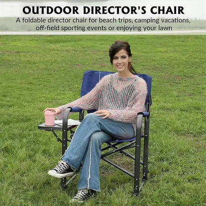 Portable Folding Camping Chair with Side Table