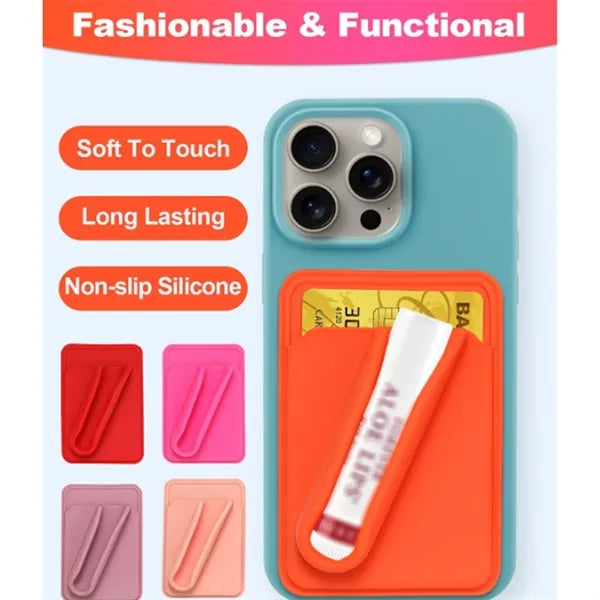 Silicone Lipstick Holder Phone Case Stick-On iPhone Android