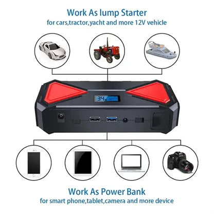 18000mAh Portable Car Jump Starter With Power Bank Battery