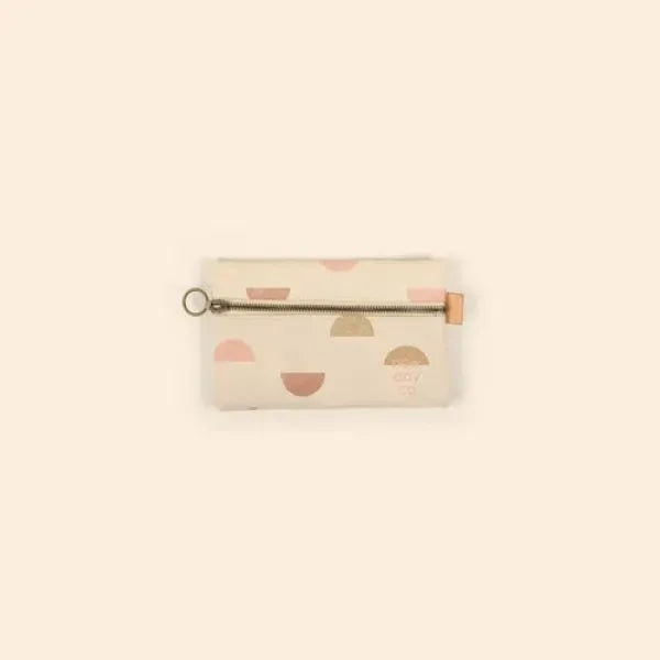 ZIP FRONT POUCHES - HEAVYWEIGHT CANVAS WITH LEATHER - SMALL