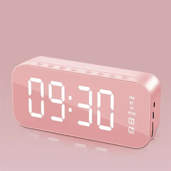 Mirror Alarm Clock Bluetooth Speaker