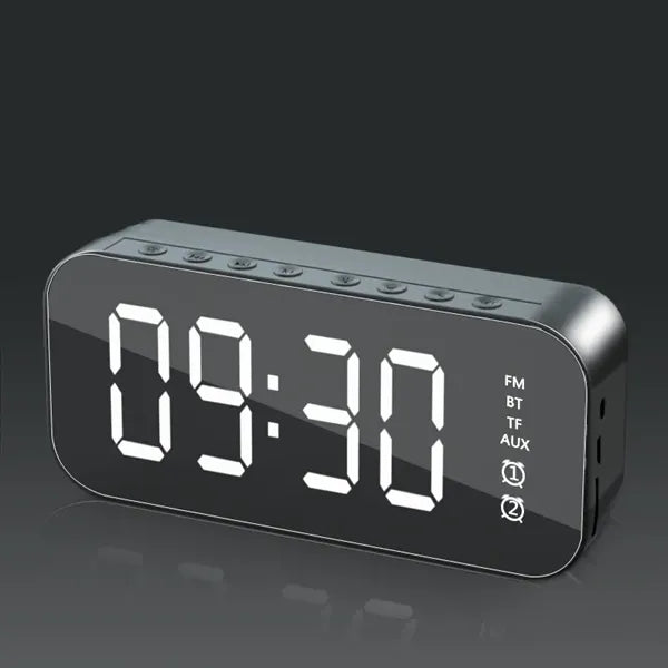Mirror Alarm Clock Bluetooth Speaker