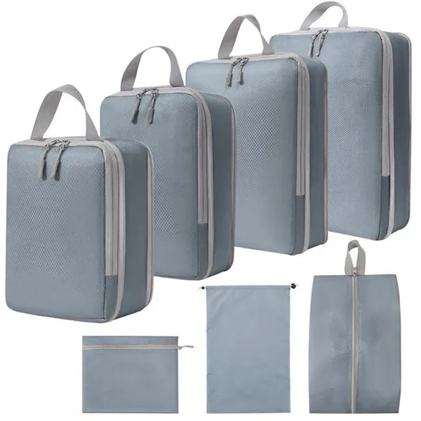 4PCS Compression Packing Cubes Expandable Travel Suitcase