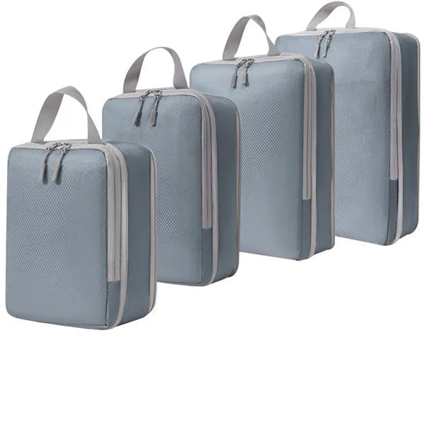 4PCS Compression Packing Cubes Expandable Travel Suitcase