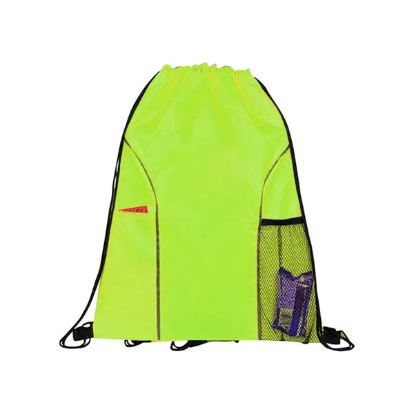 Dual Pocket Drawstring Backpack
