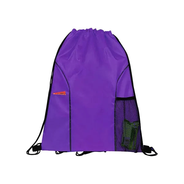 Dual Pocket Drawstring Backpack