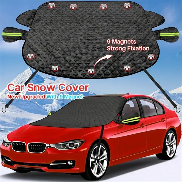 Winter Car Snow Cover with Magnetic Edges