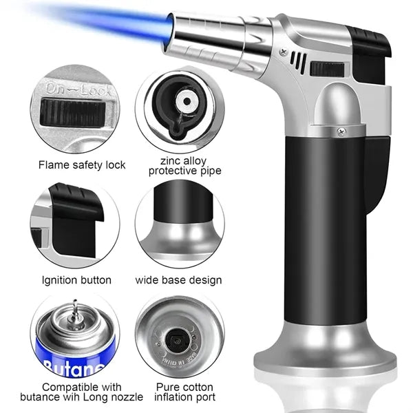 Multifunctional Refillable Butane Torch Windproof Lighter