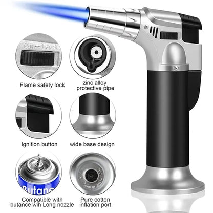 Multifunctional Refillable Butane Torch Windproof Lighter