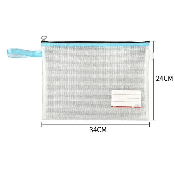 New EVA Waterproof Mesh Zipper Pouch File Bag
