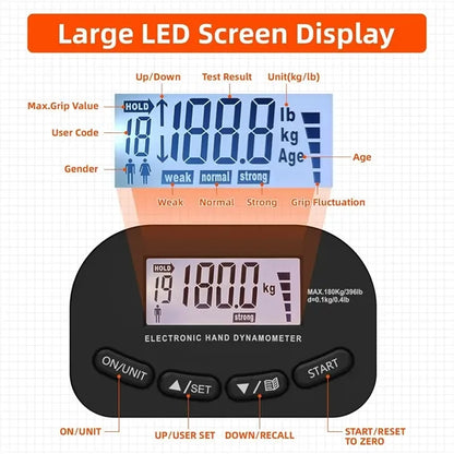 Rechargeable Adjustable Electronic Hand Dynamometer