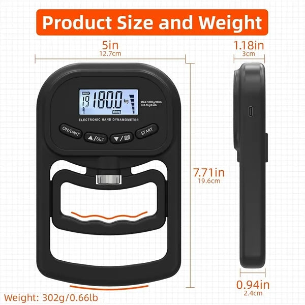 Rechargeable Adjustable Electronic Hand Dynamometer