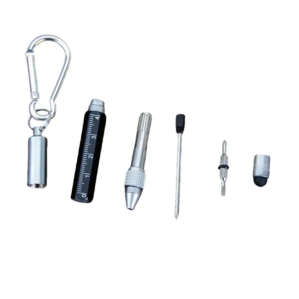 6 in 1 Multitool Tech Tool Pen Ballpoint Ruler  Screwdriver