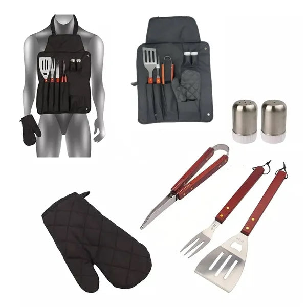 1 Set Stainless Steel  Tools BBQ Apron Glove