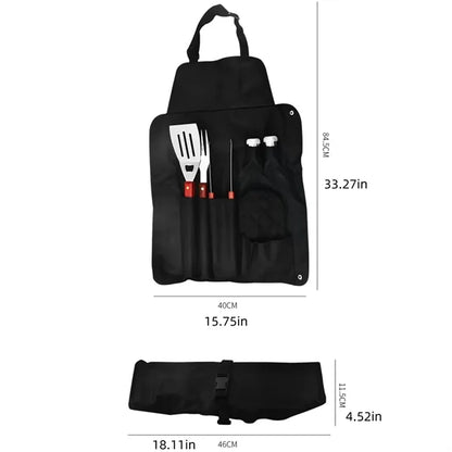 1 Set Stainless Steel  Tools BBQ Apron Glove