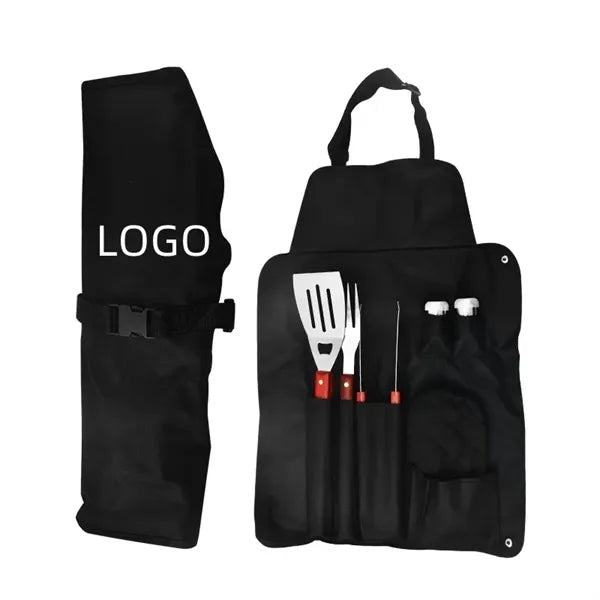 1 Set Stainless Steel  Tools BBQ Apron Glove