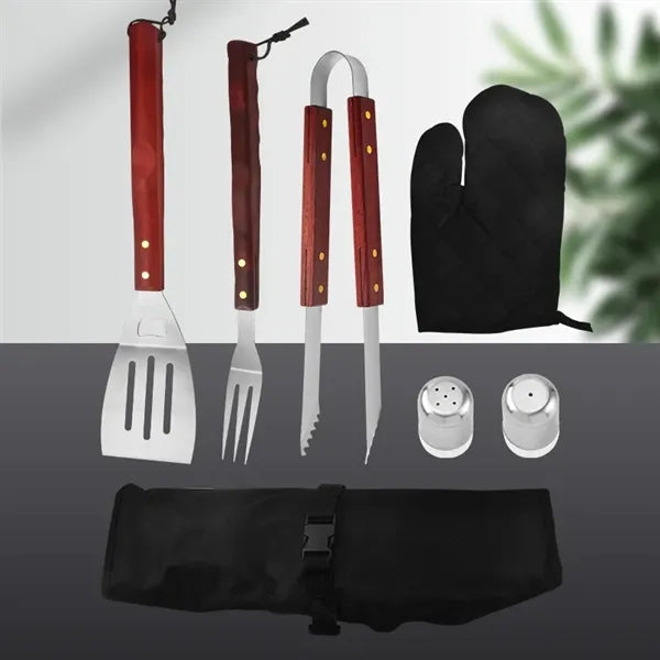 1 Set Stainless Steel  Tools BBQ Apron Glove